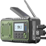 4000mAh Emergency Solar Radio with Hand Crank, Flashlight & Phone Charger