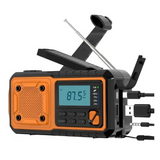 4000mAh Emergency Solar Radio with Hand Crank, Flashlight & Phone Charger