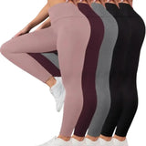 5-Pack of Women's High-Waisted Workout Leggings (various sizes and colours available)