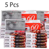60 Minute Blank Cassette Tapes for Audio Recording (5PCS)