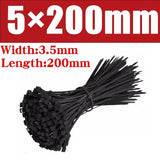 500/1000PCS Self-Locking Black Nylon Cable Ties