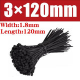 500/1000PCS Self-Locking Black Nylon Cable Ties