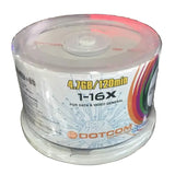 4.7GB DVD-R 16X Blank Recordable Discs (50PCS)