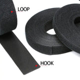 5m/Roll Reusable Hook & Loop Cable Ties 10/15/20/25mm Double-Sided Fastening Straps