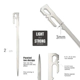 28cm Stainless Steel Camping Tent Stakes (Pack of 6)