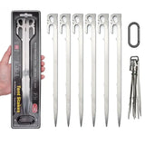 28cm Stainless Steel Camping Tent Stakes (Pack of 6)