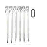 28cm Stainless Steel Camping Tent Stakes (Pack of 6)