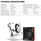 7.1 Wired Gaming Headset 40mm with Mic (available in Black & White)