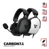 7.1 Wired Gaming Headset 40mm with Mic (available in Black & White)