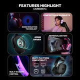 7.1 Wired Gaming Headset 40mm with Mic (available in Black & White)