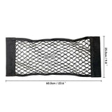 Car Back Seat Mesh Storage Organizer with Elastic String Net and Magic Sticker - Universal Trunk Pocket Cage