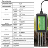 8-in-1 Soil Sensor for pH, EC, Moisture, Temp & NPK Testing