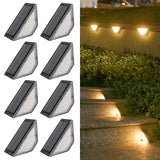 LED Solar Step Lights, Waterproof Outdoor Deck & Stair Lights (8pcs)