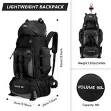 90L Waterproof Hiking & Camping Backpack (various colours available)