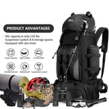 90L Waterproof Hiking & Camping Backpack (various colours available)