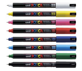 Uni Posca PC-3M 0.9-1.3mm Assorted Markers Set of 8