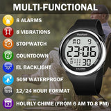 Hearkent Atomic Watch with Vibrating 8 Alarms