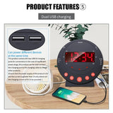 LED Flashing Vibrating Alarm Clock with Bed Shaker (Clearance)