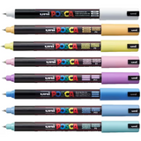 Uni Posca PC-1MR 0.7mm Soft Colour Markers Set of 8