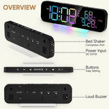RGB Display Vibrating Travel Alarm Clock