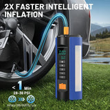 BUVAYE 2000A Professional Car Battery Jump Starter with Built-in 150PSI Air Pump and USB Power Bank for 12V Vehicles