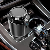 12V Dual Function Car Beverage Holder with Digital Display - Heating and Cooling Electric Cup for Fast Temperature Control