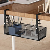 Adjustable Under-Desk Cable Management Tray with Clamp Mount for Professional and Home Environments