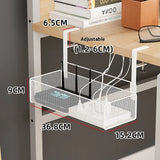 Adjustable Under-Desk Cable Management Tray with Clamp Mount for Professional and Home Environments