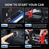 BUVAYE 2000A Professional Car Battery Jump Starter with Built-in 150PSI Air Pump and USB Power Bank for 12V Vehicles