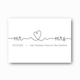 You + Me Typographic Wedding Print