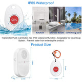 Wireless Caregiver Pager x 2 Call button Pendants