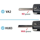 Flip Remote Car Key HU83 VA2 for Citroen C2–C6 & Peugeot 207–807