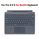 Backlit Bluetooth Keyboard Type Cover for Microsoft Surface Pro 3–7+ (12.3") & Pro 8–11/X (13")