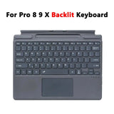 Backlit Bluetooth Keyboard Type Cover for Microsoft Surface Pro 3–7+ (12.3") & Pro 8–11/X (13")