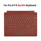 Backlit Bluetooth Keyboard Type Cover for Microsoft Surface Pro 3–7+ (12.3") & Pro 8–11/X (13")