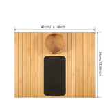 Foldable Bamboo Sofa Armrest Tray with Cup Holder