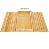 Foldable Bamboo Sofa Armrest Tray with Cup Holder