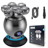 7 Head Electric Shaver for Men - Advanced 7D Floating Cutter, IPX5 Waterproof, USB Wireless Charging, and Multi-Grooming Kit