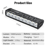 10000-Lumen Bicycle Front Light (Rechargeable)