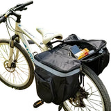 Large Capacity Waterproof Bicycle Rear Pannier Bag with Reflective Strips