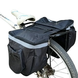 Large Capacity Waterproof Bicycle Rear Pannier Bag with Reflective Strips