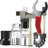 Bicycle Repair Tool Set with Chain Breaker, Spoke Wrench, Bottom Bracket & Freewheel Removal Tools