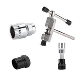 Bicycle Repair Tool Set with Chain Breaker, Spoke Wrench, Bottom Bracket & Freewheel Removal Tools