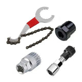 Bicycle Repair Tool Set with Chain Breaker, Spoke Wrench, Bottom Bracket & Freewheel Removal Tools