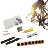 Bicycle Tyre Repair Kit with Glue Patches, Sandpaper, Tire Levers & A Portable Case