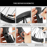 Bicycle Tyre Repair Kit with Vulcanizing Glue & Patches