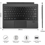 Bluetooth Backlit Keyboard with Touchpad for Microsoft Surface Pro 3–11, Pro X & Pro 7+