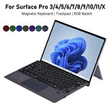 Bluetooth Backlit Keyboard with Touchpad for Microsoft Surface Pro 3–11, Pro X & Pro 7+
