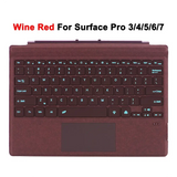Bluetooth Detachable Slim Cover Keyboard for Microsoft Surface Pro 3–11, Pro X & Pro 7+