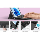 Bluetooth Detachable Slim Cover Keyboard for Microsoft Surface Pro 3–11, Pro X & Pro 7+